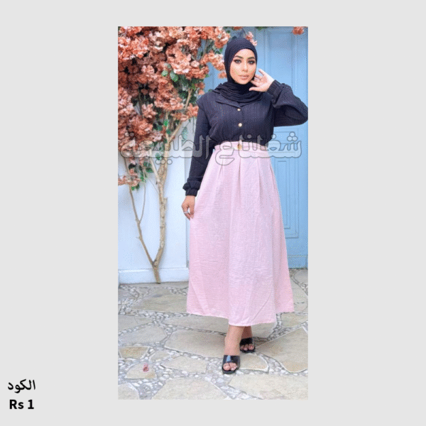 ⁦جيبة كتان تريندي⁩ - الصورة ⁦3⁩