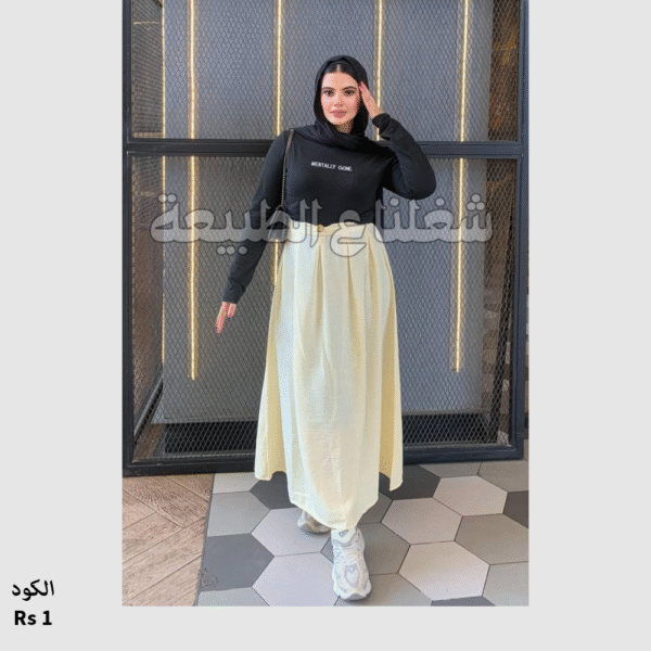 ⁦جيبة كتان تريندي⁩ - الصورة ⁦2⁩
